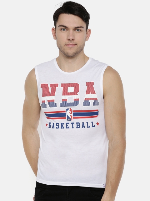 

NBA Men White Printed T-shirt