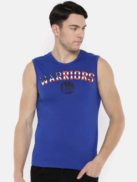 

NBA Men Blue Printed T-shirt