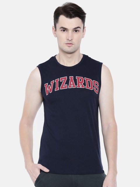 

NBA Men Navy Printed Round Neck T-shirt, Navy blue