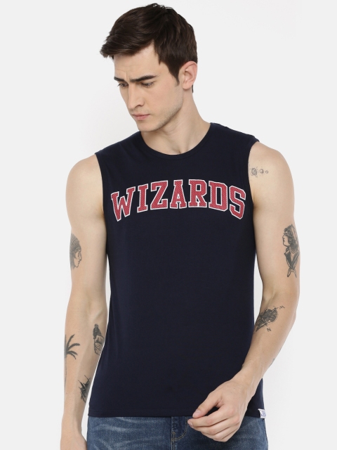 

NBA Men Navy Blue Printed Round Neck Washington Wizards T-shirt
