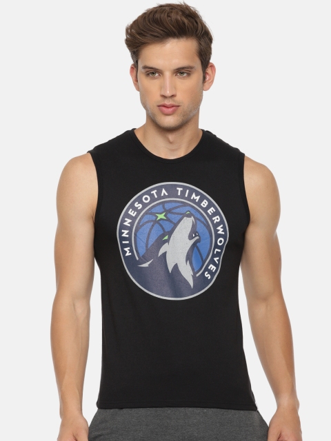 

NBA Men Black Printed Round Neck T-shirt