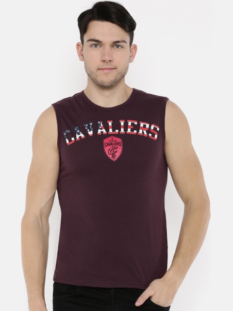 

NBA Men Maroon Printed Round Neck Cleveland Cavaliers T-shirt