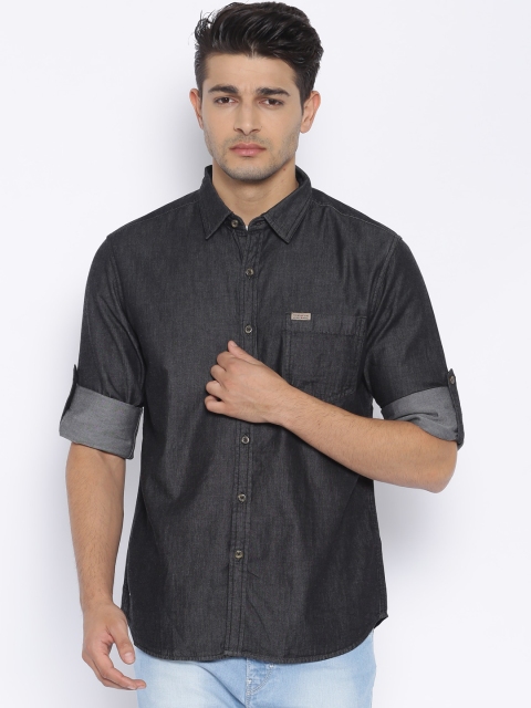 

Flying Machine Black Casual Shirt