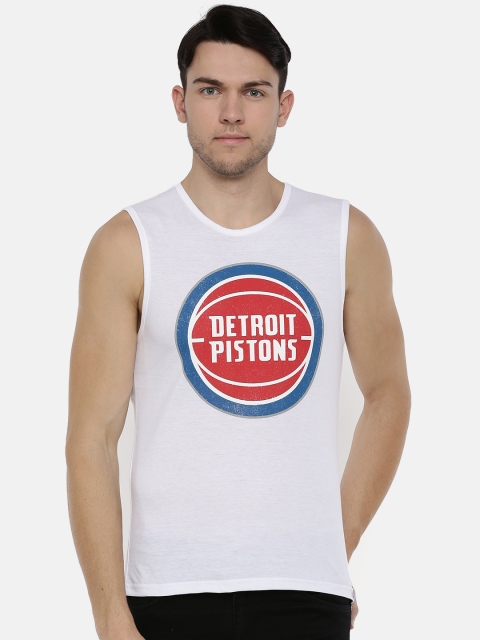 

NBA Men White Printed Round Neck T-shirt