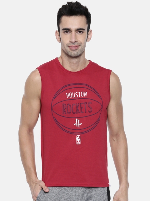 

NBA Men Red Printed Round Neck T-shirt