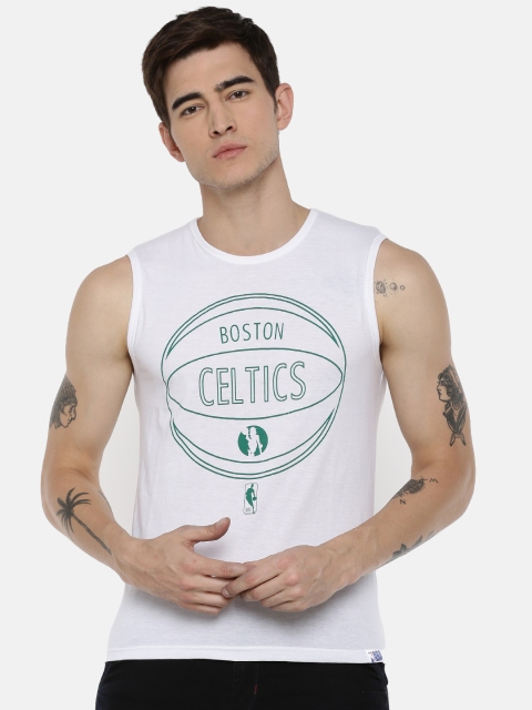 

NBA Men White Printed Round Neck T-shirt