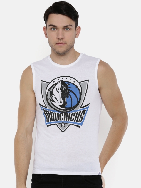 

NBA Men White Printed Round Neck T-shirt