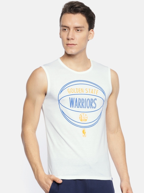 

NBA Men White Printed Round Neck T-shirt