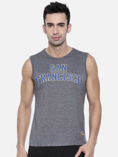 

NBA Men Charcoal Grey Printed Round Neck Basketball T-shirt