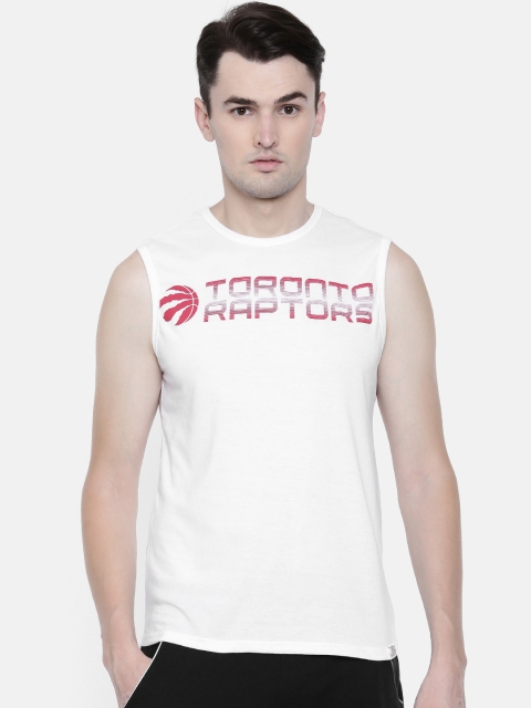 

NBA Men White Printed Round Neck T-shirt