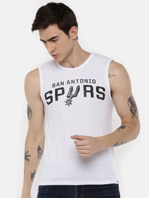 

NBA Men White San Antonio Spurs Printed Round Neck T-shirt