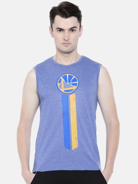 

NBA Men Blue Printed Round Neck T-shirt