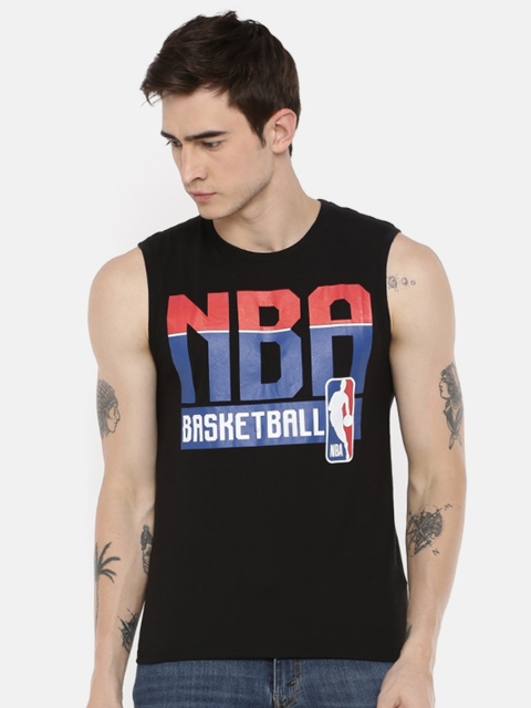 

NBA Men Black Printed Round Neck T-shirt