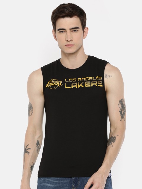 

NBA Men Black Printed Round Neck T-shirt