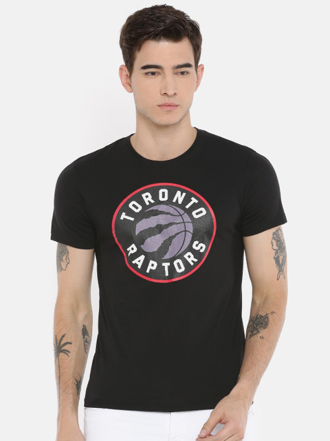 

NBA Men Black Printed Round Neck T-shirt