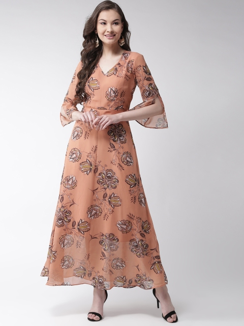 

WoowZerz Women Dusty Pink Printed Maxi Dress