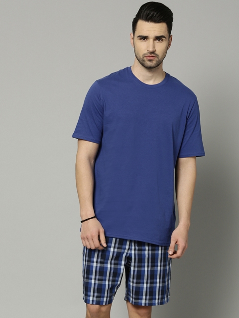 

Marks & Spencer Men Blue Night Suit T072094