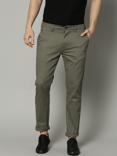 

Marks & Spencer Men Olive Green Skinny Fit Solid Chinos