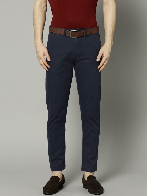 

Marks & Spencer Men Navy Blue Slim Fit Solid Chinos