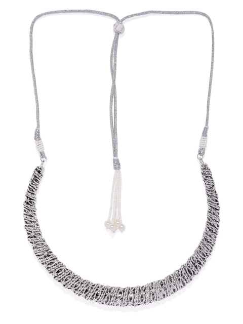 

AccessHer Silver-Plated Brass Choker Necklace