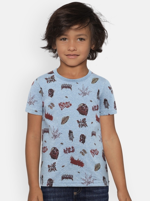 

Lee Cooper Boys Blue Printed Round Neck T-shirt