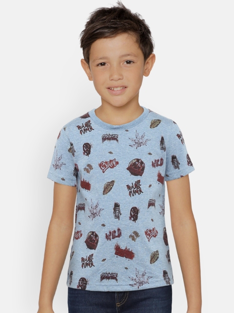 

Lee Cooper Boys Blue Printed Round Neck T-shirt