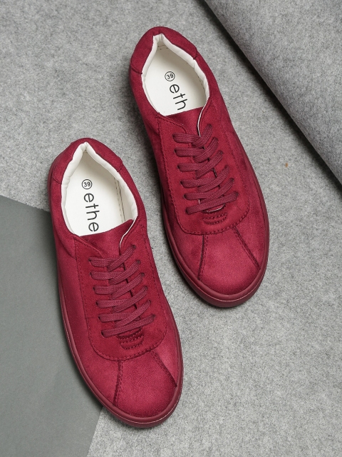 

ether Women Maroon Sneakers