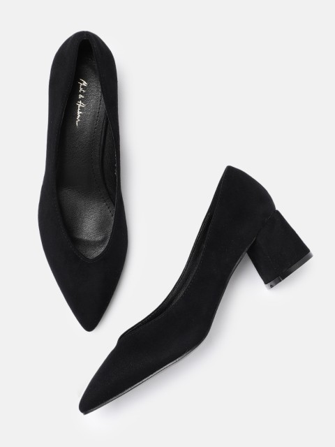 

Mast & Harbour Women Black Solid Pumps
