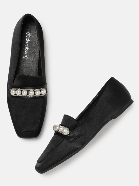 

DressBerry Comfort Women Black Embellished Ballerinas