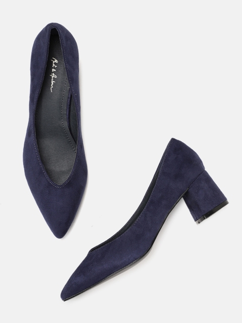 

Mast & Harbour Women Blue Solid Pumps