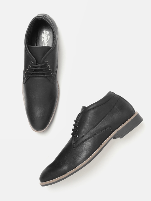 

Roadster Men Black Solid Smart Casual Derbys