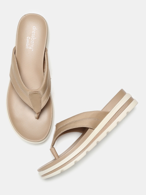 

DressBerry Women Beige Solid Sandals