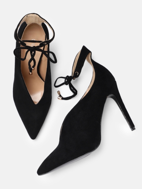 

CORSICA Women Black Solid Suede Pumps
