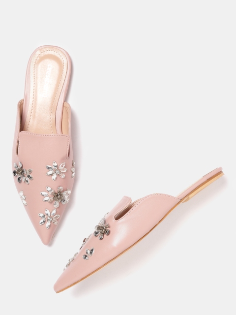 

DressBerry Women Pink Embellished Mules