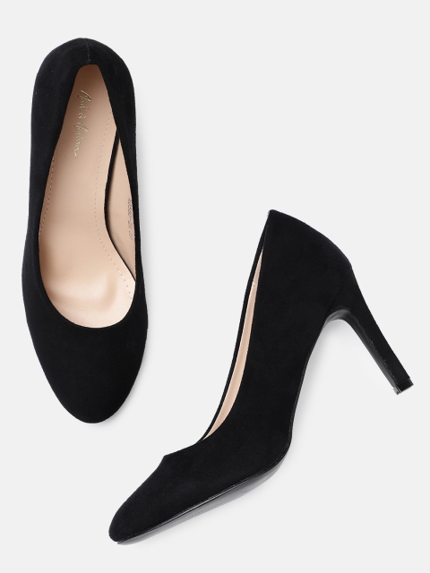 

Mast & Harbour Women Black Solid Pumps