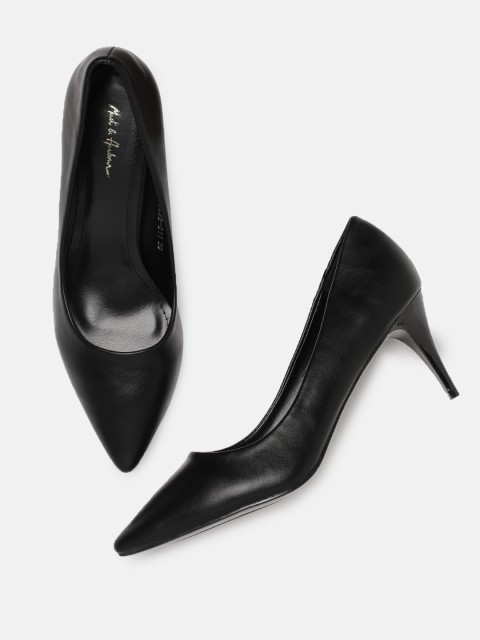 

Mast & Harbour Women Black Solid Pumps