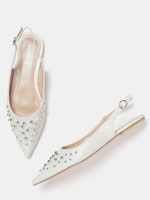 

DressBerry Women Grey Embellished Ballerinas