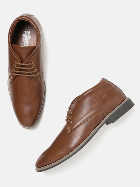

Roadster Men Brown Solid Smart Casual Derbys