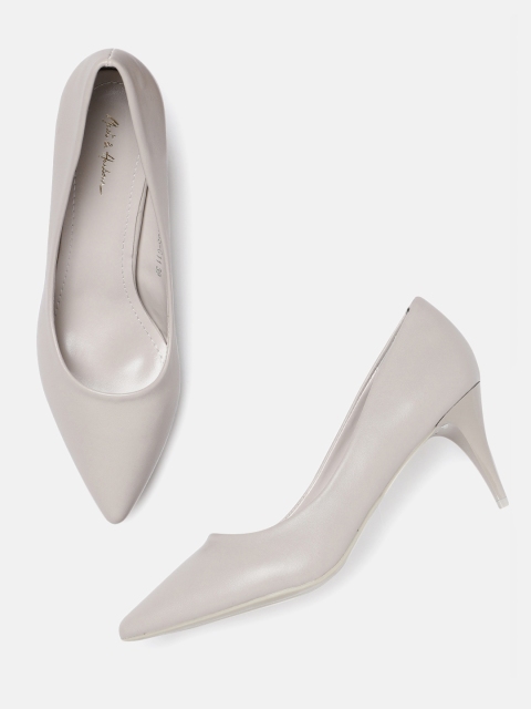 

Mast & Harbour Women Grey Solid Pumps