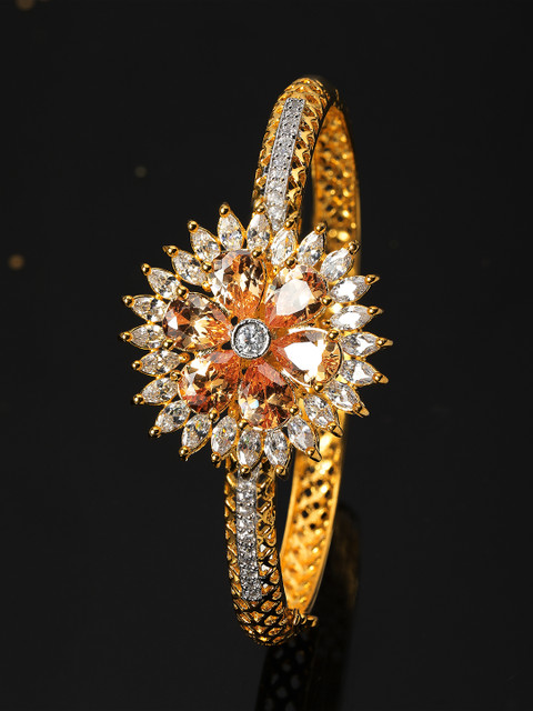 

Rubans Gold-Toned Alloy Gold-Plated Handcrafted Charm Bracelet