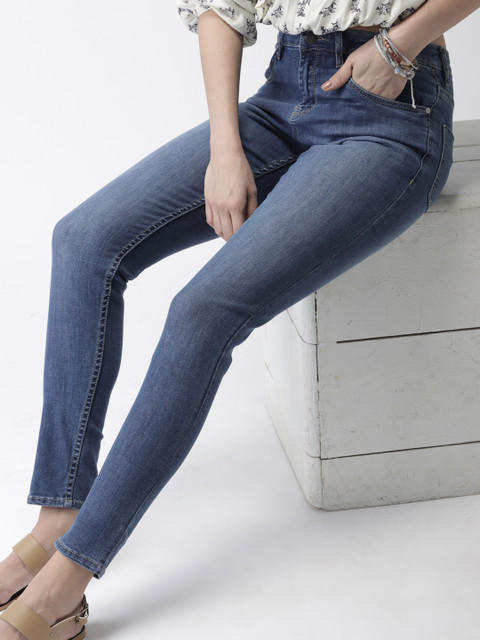 

Mast & Harbour Women Blue Skinny Fit Mid-Rise Clean Look Stretchable Jeans