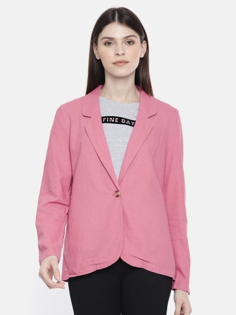 

Vero Moda Women Pink Solid Single-Breasted Casual Blazer