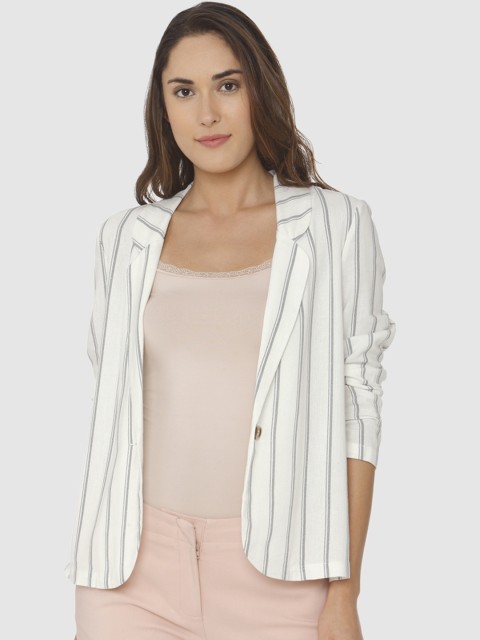 

Vero Moda Women White Single-Breasted Regular Fit Casual Blazer