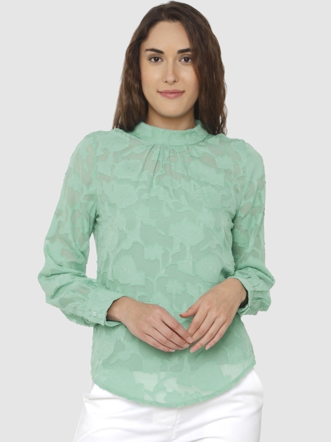 

Vero Moda Women Green Self Design Top