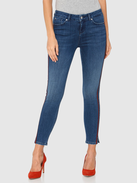 

Vero Moda Women Blue Skinny Fit Mid-Rise Clean Look Stretchable Jeans