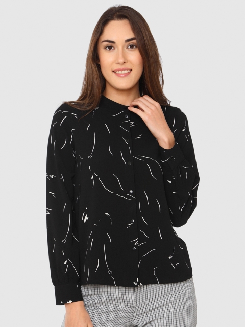 

Vero Moda Women Black & White Regular Fit Printed Casual Shirt