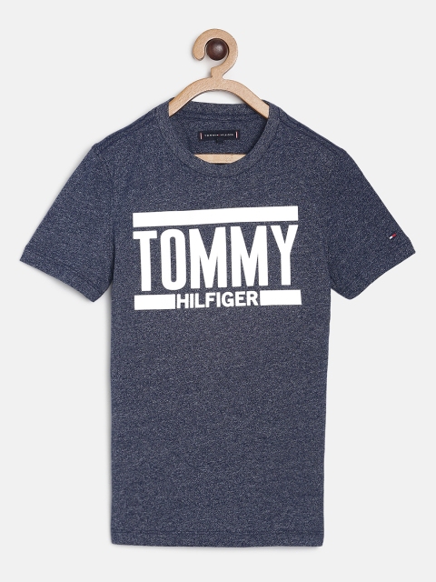 

Tommy Hilfiger Boys Navy Blue Printed Round Neck T-shirt