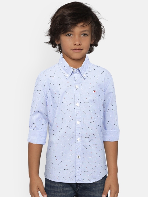 

Tommy Hilfiger Boys Blue Printed Casual Shirt
