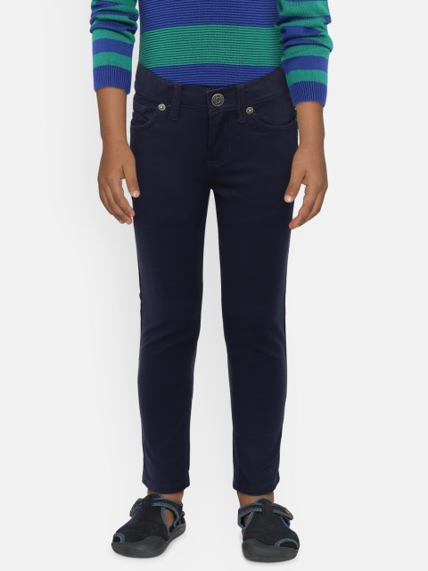 

Tommy Hilfiger Boys Navy Blue Slim Fit Solid Chinos