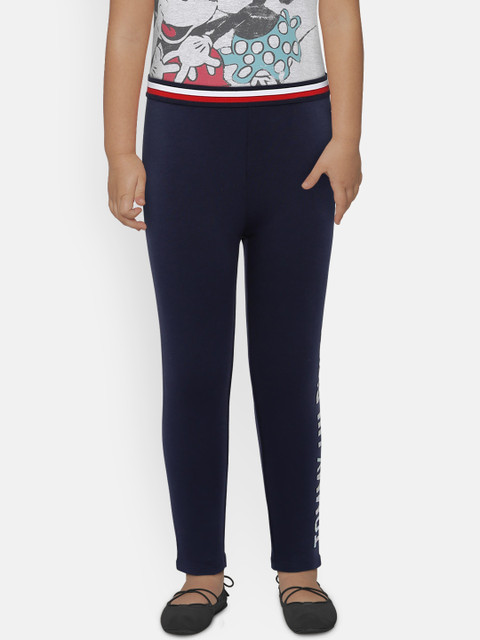 

Tommy Hilfiger Girls Navy Blue Logo Printed Leggings